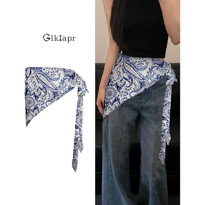 Long Skinny Scarf Belt for Women - Triangle Waist Sash Tie for Dresses, Fashion Accessory