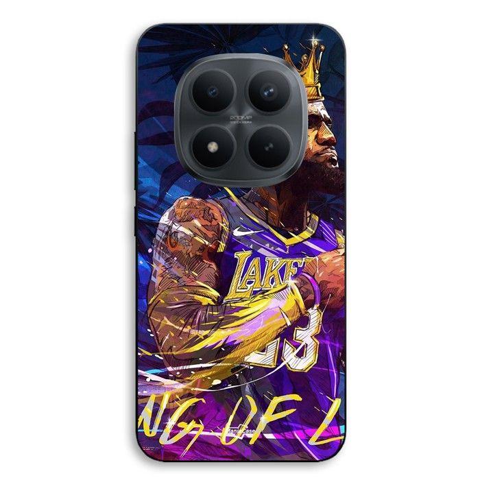 Coque de téléphone - MANIACASE - Xiaomi Redmi Note 15 Pro 5G - Silicone TPU - Motif LeBron James Lakers - Noir