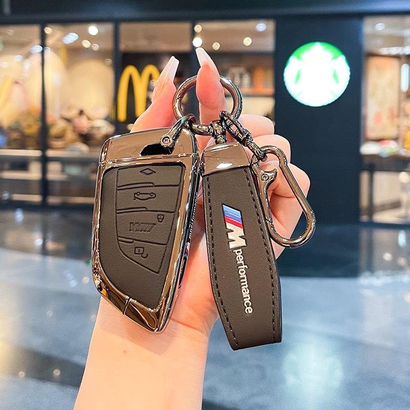 Чехол для ключа BMW для 5 серии, 3 серии, 6 серии, X5, X3, X1, X7, Blade 530, 320li с металлической пряжкой.