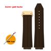 For Watch Band For HUBLOT BIG BANG Silicone 26*19mm 24*17mm Waterproof Men Watch Strap Accessories Granular Rubber Bracelet Brown