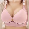 Non-magnetic Thin Cup Glossy Fat Mm Bra Large Size No Underwire Comfortable Breathable Gathered Women's Underwear