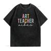 Mens Art Teacher Vibes Colorful Appreciation Day Back To School T Shirt Black Medium vintage Washed Stylish Unisex homme