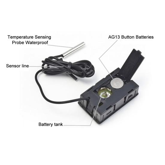 ЖК-цифровой термометр, датчик температуры воды в аквариуме с водонепроницаемым зондом