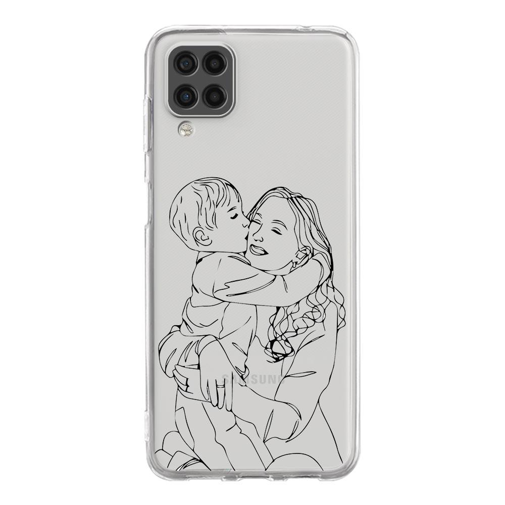Чехол для телефона Samsung A13 A33 A35 A55 A73 A53 A23 A51 A71 A21S A12 A31 A41 A05s A15 A25 5G Прозрачный чехол Девочка Мама Семья