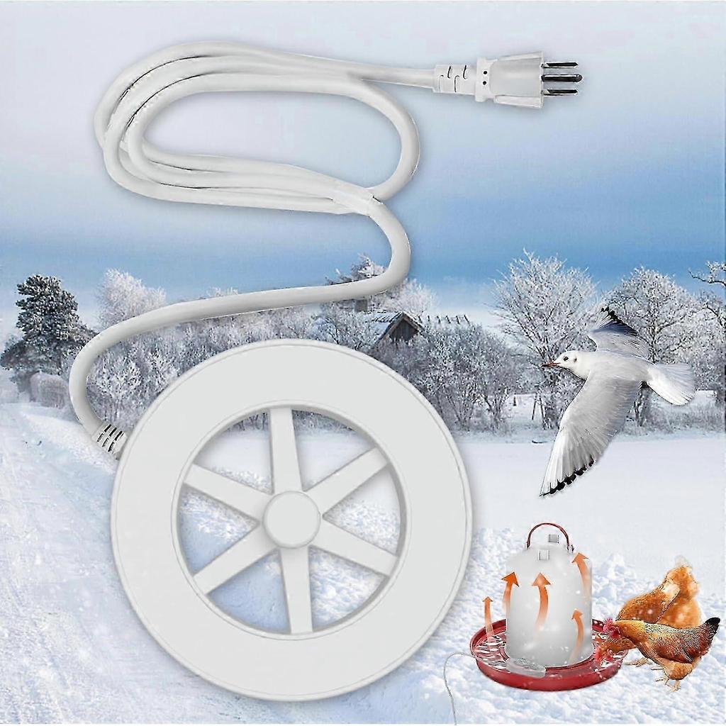 Bird Bath Heater for Outdoors in Winter, 70W Birdbath De-Icer, Chicken Waterer Heater Deicer with Thermostatically Controlled
