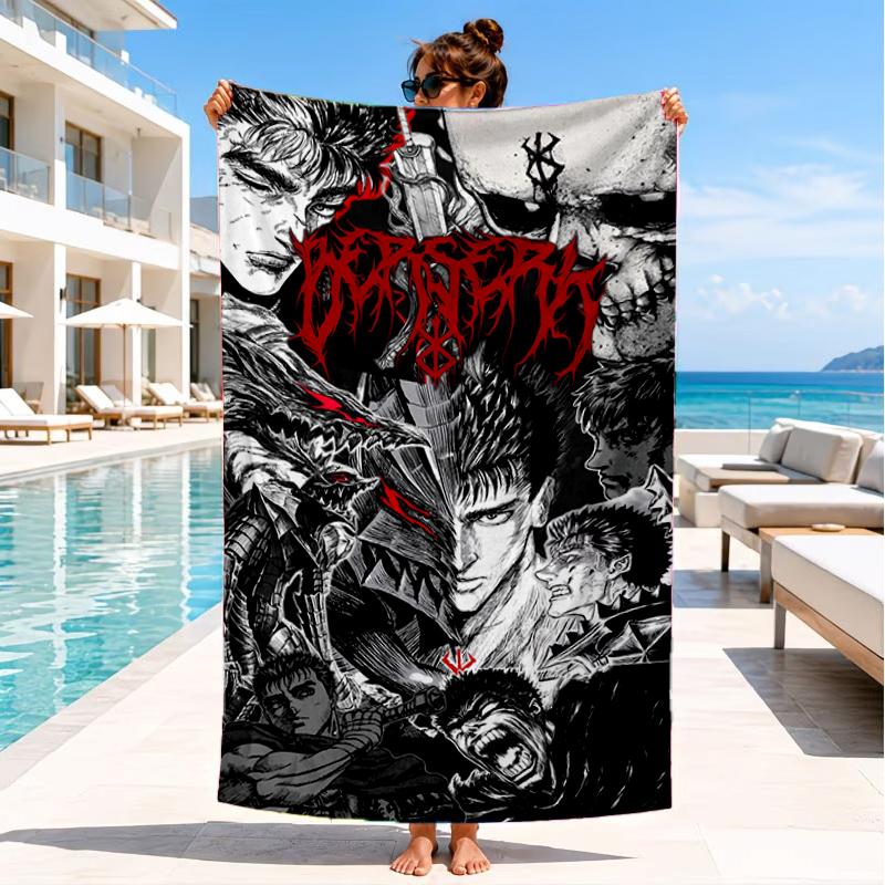 Dark Warrior's Rise Beach Towel, Super Soft Microfiber, Perfect Gift for Her/Him, Birthday, for Pool, Beach, Travel, Decor Beach Party