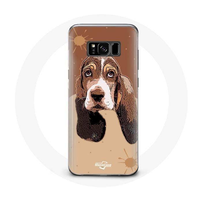 Coque pour Samsung Galaxy S8 Plus Basset Hound chien visage