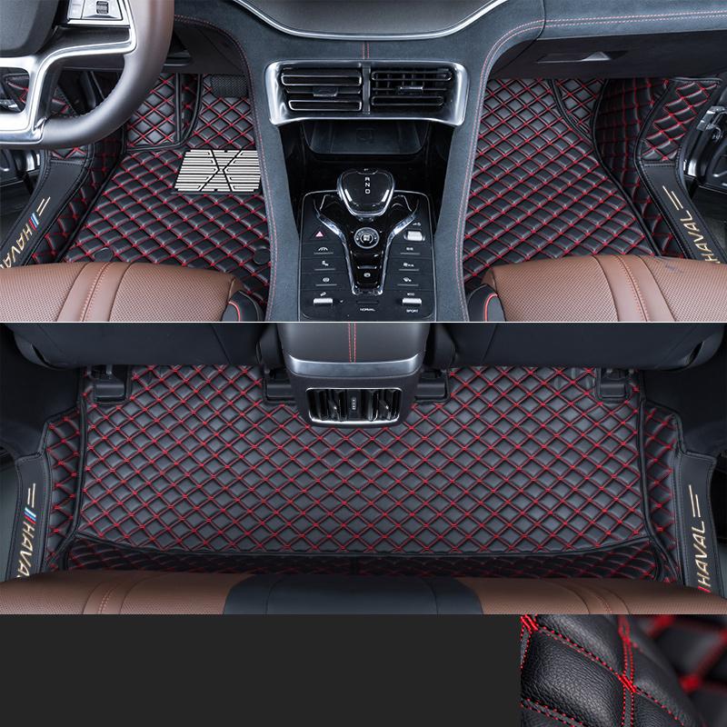 Для GWM Haval H6 3-го поколения 2021 2022 Автомобильные коврики Двухслойные Кожа PU Накладка на пол Внутренний напольный вкладыш Автоаксессуары Для LHD