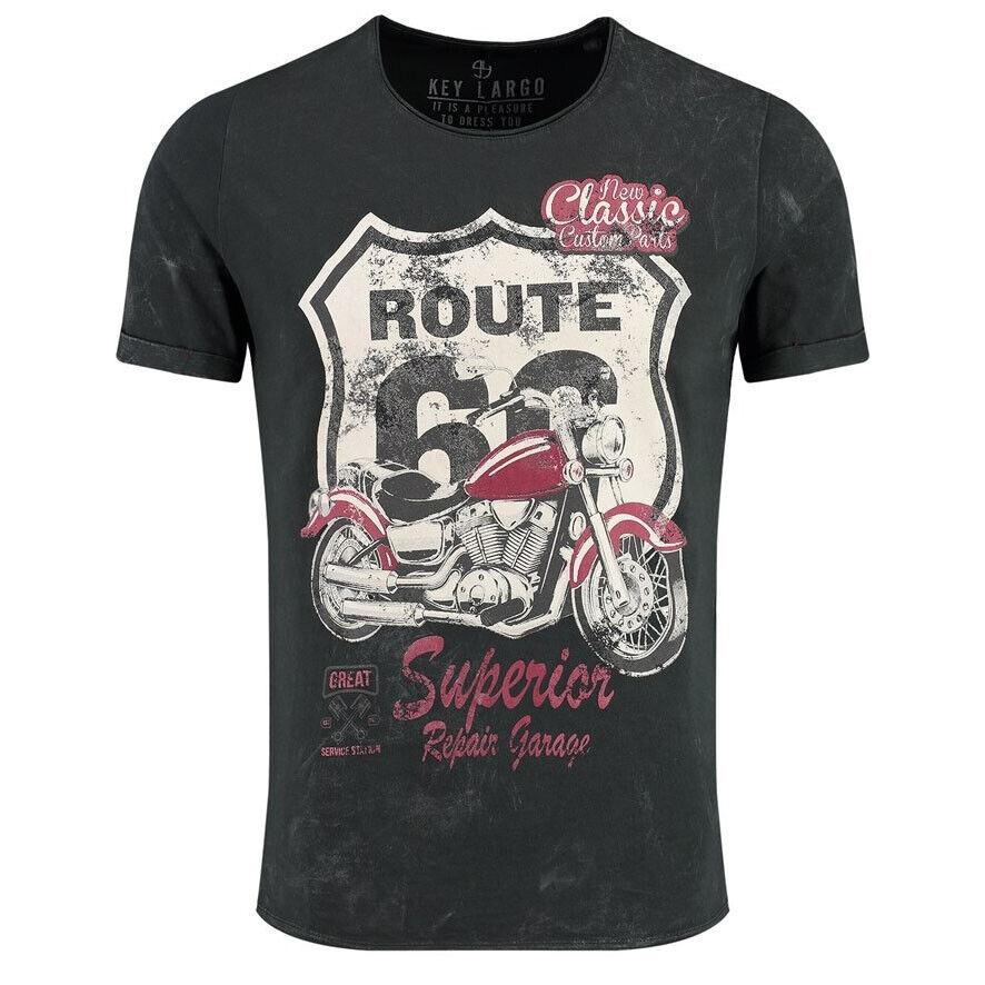 Футболка унисекс Key Largo Herren Custom Bike Round Schwarz Mt00505 Schwarz