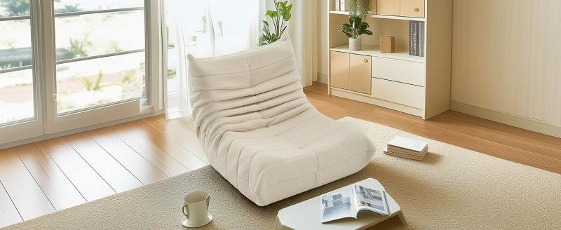 Lazy Sofa Caterpillar Leisure Chair Lounge Sofa Single Living Room Balcony Bedroom Tatami Comfy Accent Armchair