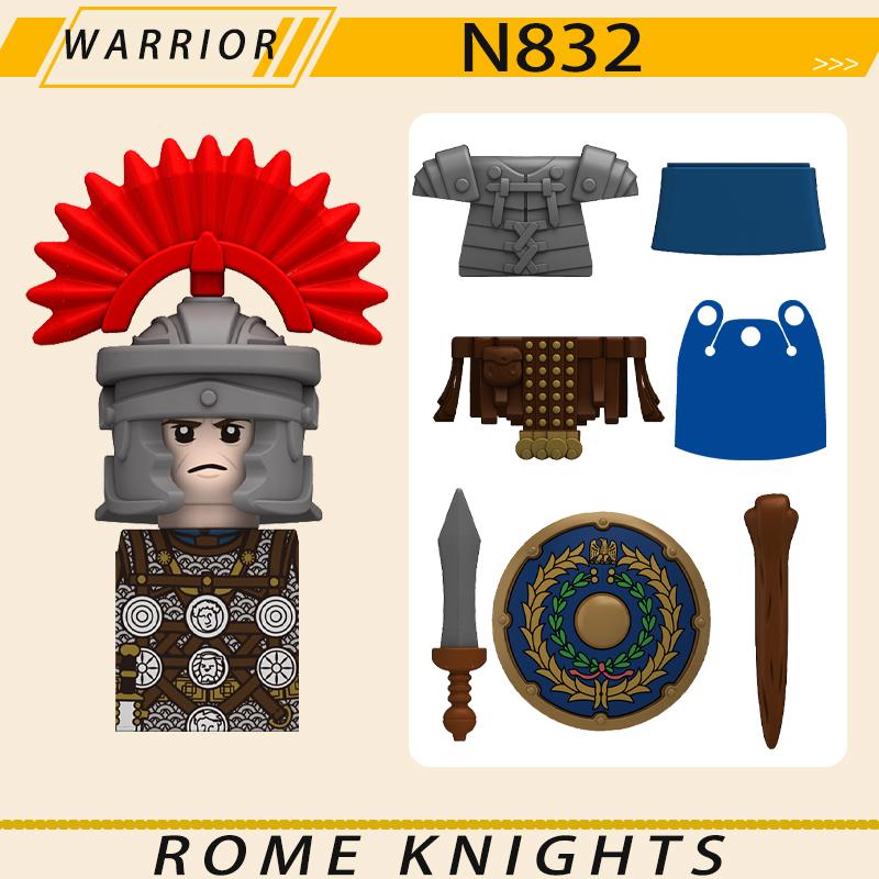 MOC Средневековый Военный Рим Рыцари Серия Строительные Блоки Замок Солдаты Фигурки Аксессуары Щит Кирпичики Рождественские Игрушки Подарки