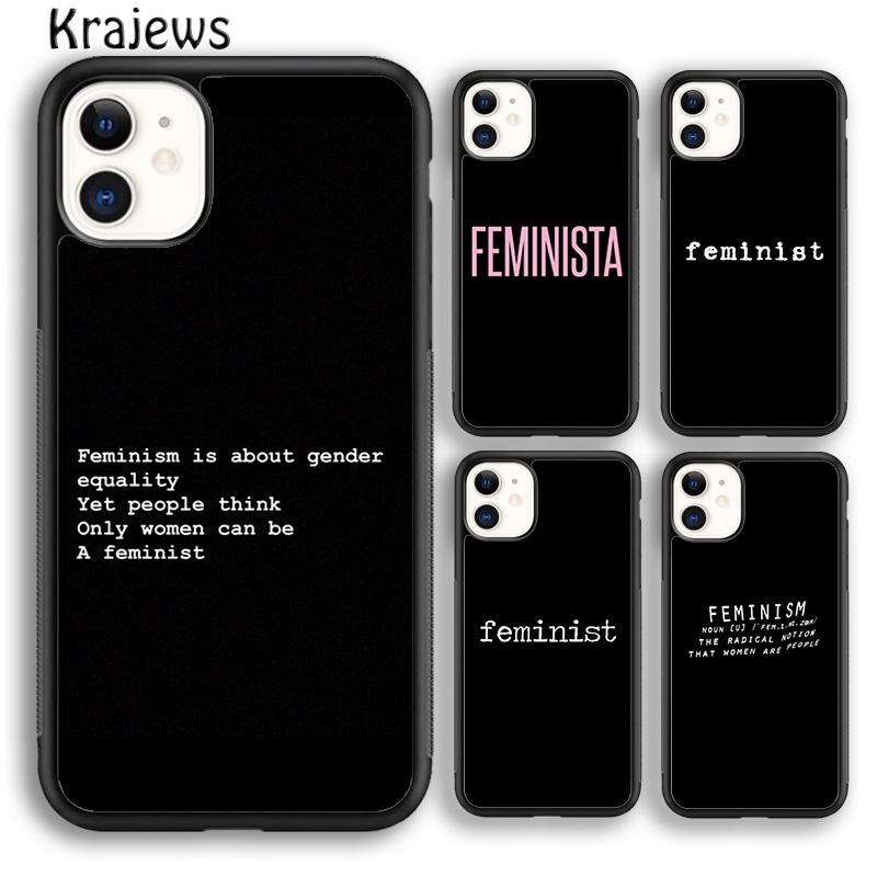 Мягкий чехол Krajews Feminist Feminism для iPhone 14 5 6s 7 8 plus X XR XS 11 12 13 pro max Samsung Galaxy S21 S22ultra