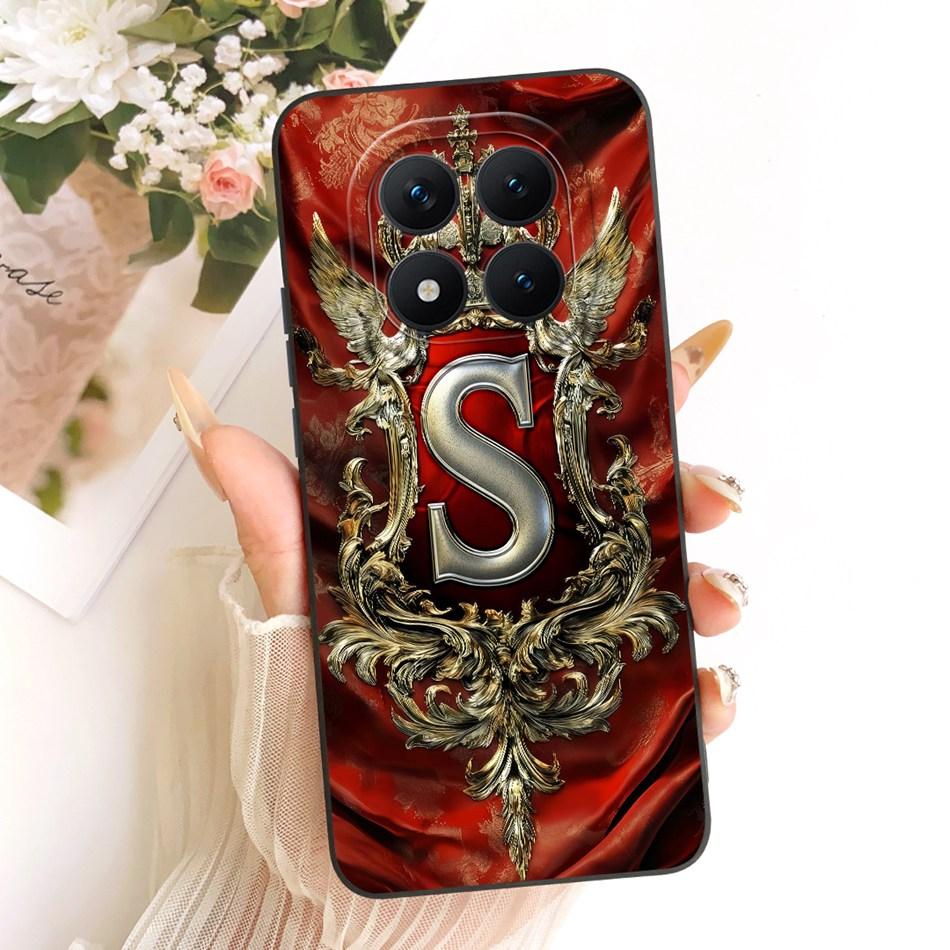 Для Xiaomi Redmi Note 15 Pro+ 15Pro 5G Чехол для телефона с пером, короной и начальной буквой Для Redmi Note 15 Pro Plus 5G Мягкие силиконовые чехлы