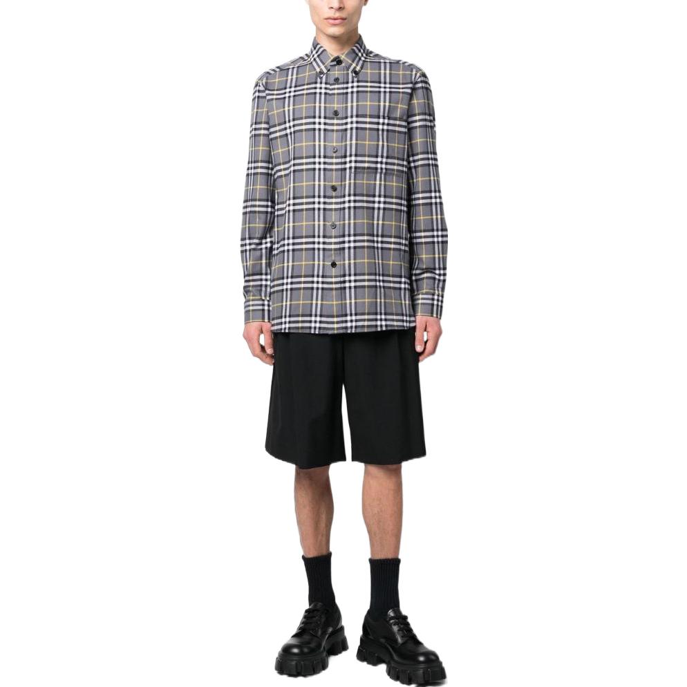 Burberry Check Pattern Cotton Flannel Shirt 80648841