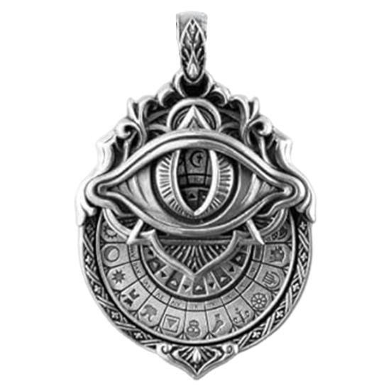 Ожерелье Tarot Vision Ожерелье с подвеской «Всевидящее око» Подвеска с символом карты Таро с плавным вращением Мистические гадательные украшения