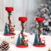 Resin Christmas Candle Holder Christmas Tree Santa Claus Candlestick Xmas Ornaments Party Supplies Candle Decoration Christmas