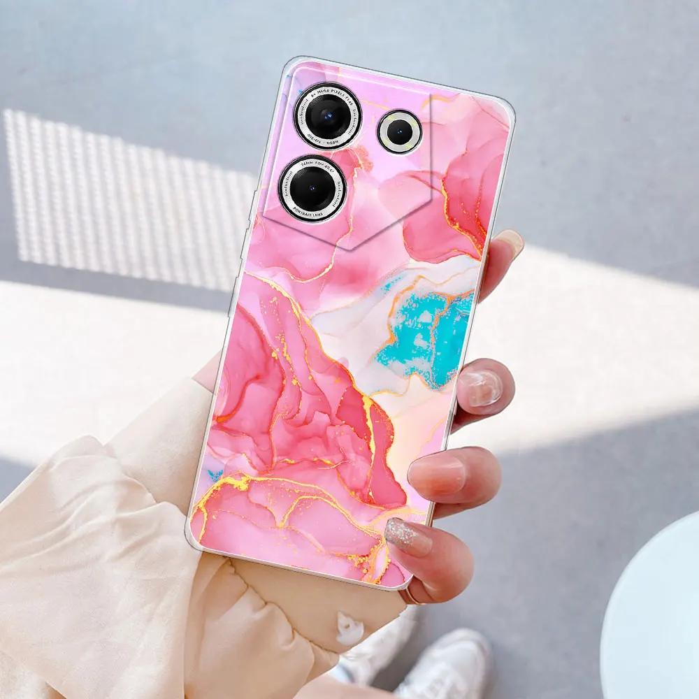 Для Tecno Camon 20 Pro 5G Чехол Прозрачный Силиконовый Мягкий ТПУ Чехлы для Телефона Чехол Для Tecno Camon 20 Coque Для Tecno Camon 20 Pro Fundas