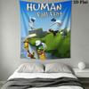 Human Fall Flat Wall Hanging Printed Fabric Blanket Decorative Tapestries for Bedroom Living Room Home Decor