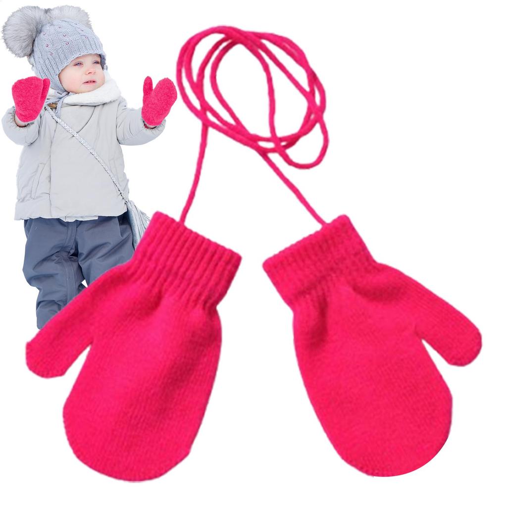 Kids Gloves Knitted Children Winter Warm Gloves Baby Girls Baby Boys Toddler Knitted Acrylic Gloves Warm Kids Gloves 1Paies