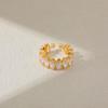 Gold Color Cubic Zirconia Open Ring for Women Gold Plated Adjustable CZ Finger Ring Elegant Wedding Engagement Jewelry Gift