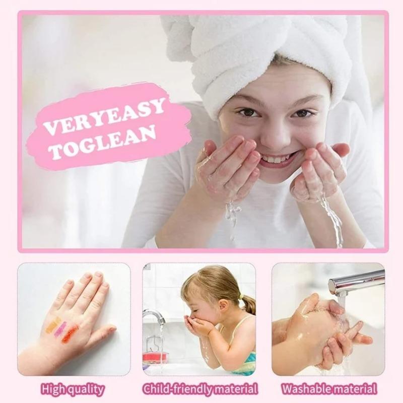 Kids Makeup Kit for Girl Toys Washable Real Cosmetic Makeup Girls Princess Gift Play Make Up Toys for Toddler Safe & Non-Toxic