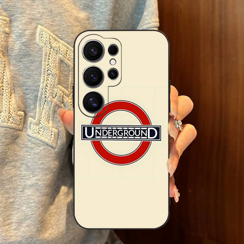 Чехол для телефона L-London U-Underground для Samsung S 24 Fe 25 Ultra Plus 20 Lite 21 30 22 23 24 22 Ultra 5G Fundas