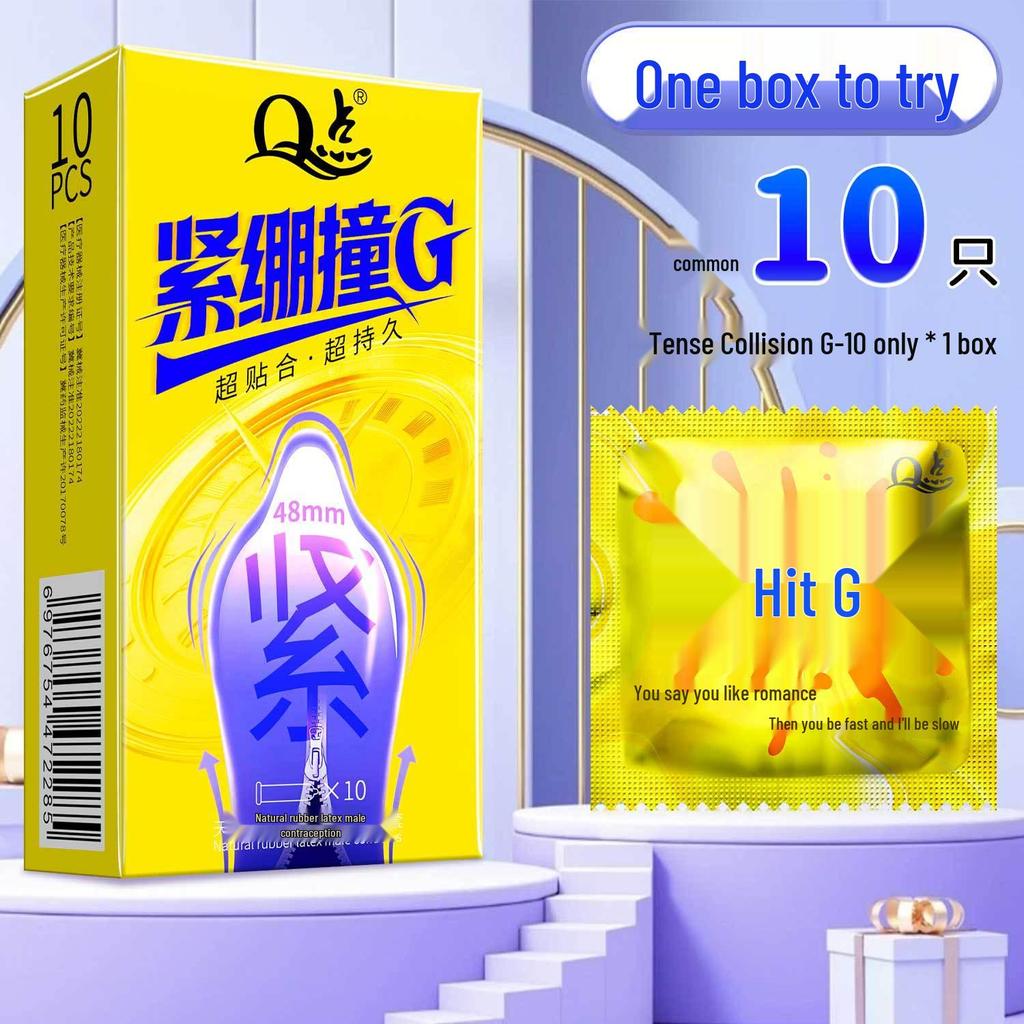 Q-Point Ultra-Thin 001 Long-Lasting Pleasure Delay Condoms with Hyaluronic Acid