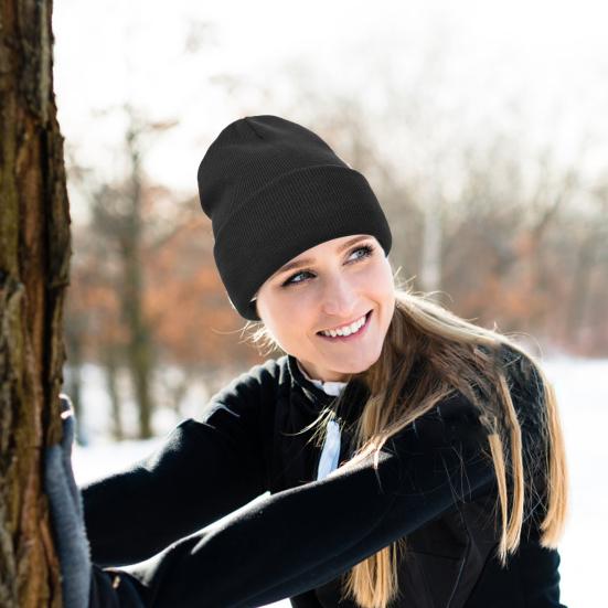 Унисекс вязаная шапка с атласной подкладкой предотвращает ломкость волос эластичная однотонная сохраняющая тепло шапка без полей головной убор для холодной погоды для работы на открытом воздухе