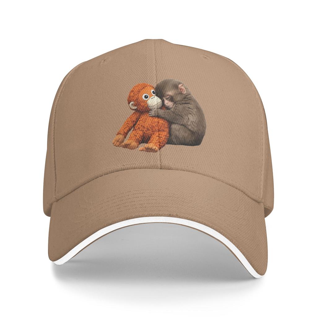 Summer Cute Baby Monkey Punch Baseball Cap Outdoor Gym Casual Design Sun Trucker Hat Couple Women High Quality Snapback Cap