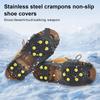 1 Pair Ice Cleats Shoes Crampons with 5 Steel Studs Men Women Winter Outdoor Walking Ice Snow Traction Grips Non-slip Shoes Boot Spikes Grippers