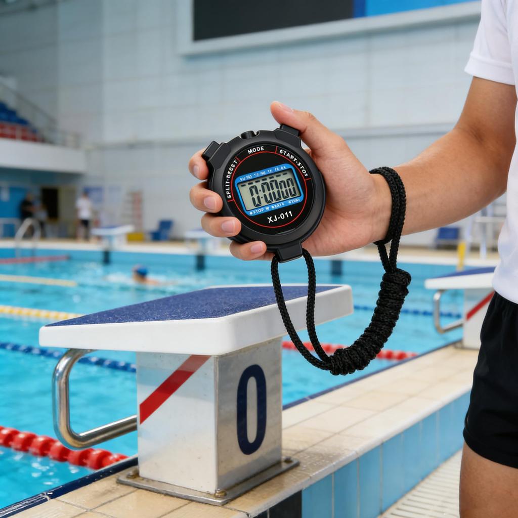 BOJIDO large easy replaceable and strap Ideal for and fitness Stopwatch, 0.01-second increments, waterproof, screen, operation, portable,