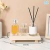 Wood Tray Pedestal Stand Wooden Vanity Hands Soap Scented Candle Storage Holder Tray Kitchen Seasoning Holder Home Decor