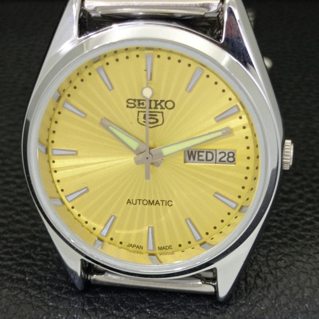 AUTOMATIC 6309A VINTAGE REFURBISHED SEIKO 5 JAPAN MENS GOLDEN WATCH a701704-5