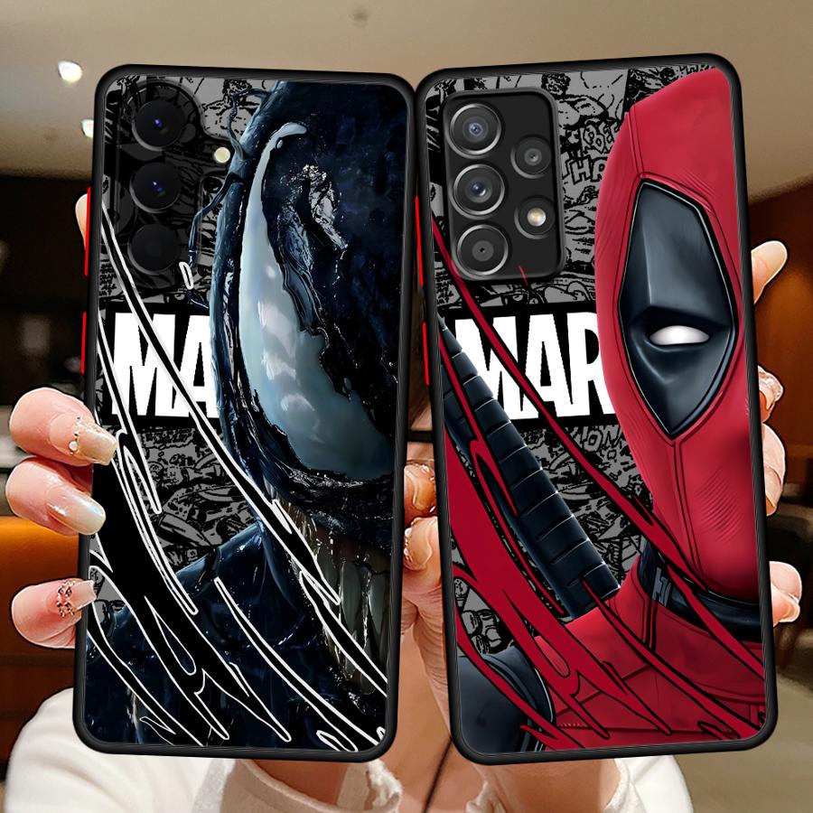 Чехол для телефона Marvel Spiderman Ironman для Samsung Galaxy A34 A36 A52S A72 A73 A33 A14 A23 A17 A52 A35 A53 A54 A16 A15 A56