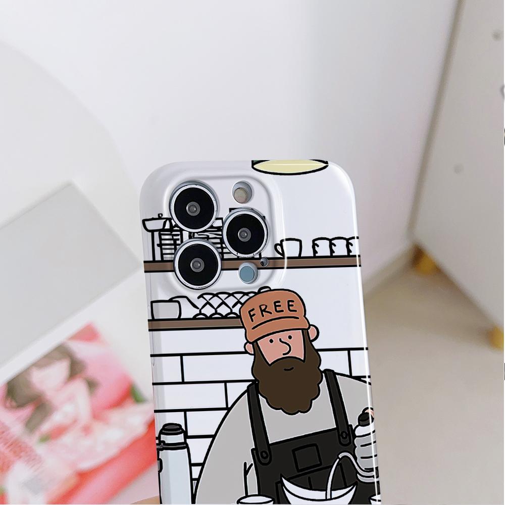 All-inclusive Film Phone Case Cartoon Fashion Design Hard Shell Full Cover Camera Protection Case for iPhone Huawei Honor Vivo Google