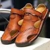 Men Sandals Soft Cow Leather Male Beach Big Size Outdoor Sports Casual Summer Walking Shoes for Men Fashion Sandals