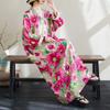 New 2025 Women Plus Size Spring Dress Vintage Floral Loose Basic Elegant Long Dress Cotton Casual