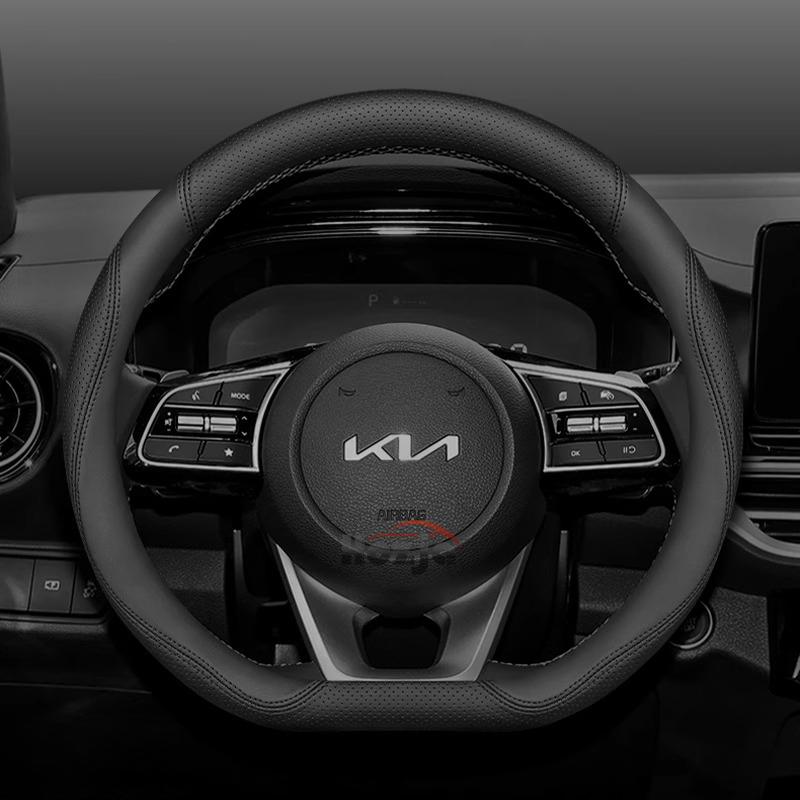 Кожаная накладка на руль автомобиля для Kia Sportage Sorento Niro Picanto K5 K3 K4 Xceed Ev9 Ev3 Ev6 Forte 2011 - 2024 2025 2026