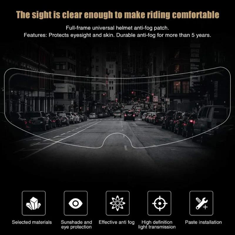 1-2Pcs Motorcycle Helmet Clear Rainproof/Anti-fog Film Helmet Lens Durable Nano Coating Sticker Safety Driving Moto AccessoriesSpeed Sensors 6