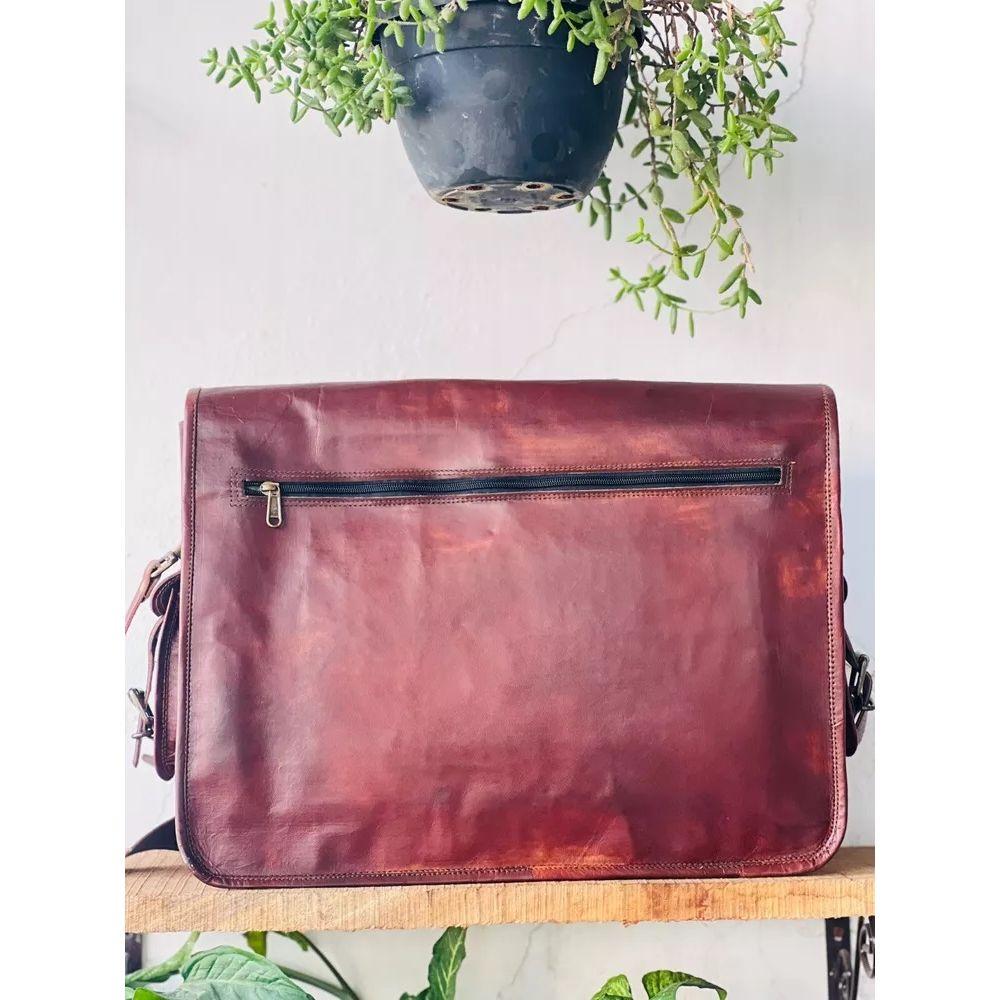 Новая сумка-мессенджер из козьей кожи через плечо, коричневая сумка ручной работы из козьей кожи ( Бесплатная черная сумка-слинг, размер - 9 x 7 x 3 дюйма )