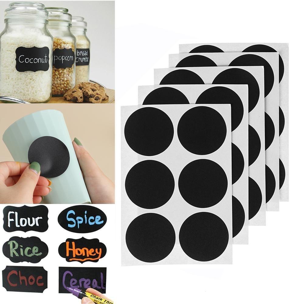 Kitchen Spice Chalkboard Round Chalkboard Labels Labels Stickers Blackboard Label Bottle Tags