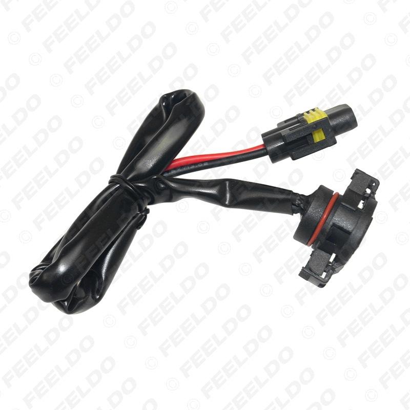 Car HID Xenon Headlight H11 to 5202/H16 Male to Female Dual-Head Power Cord 5202 Lamp Holder Conversion Cable