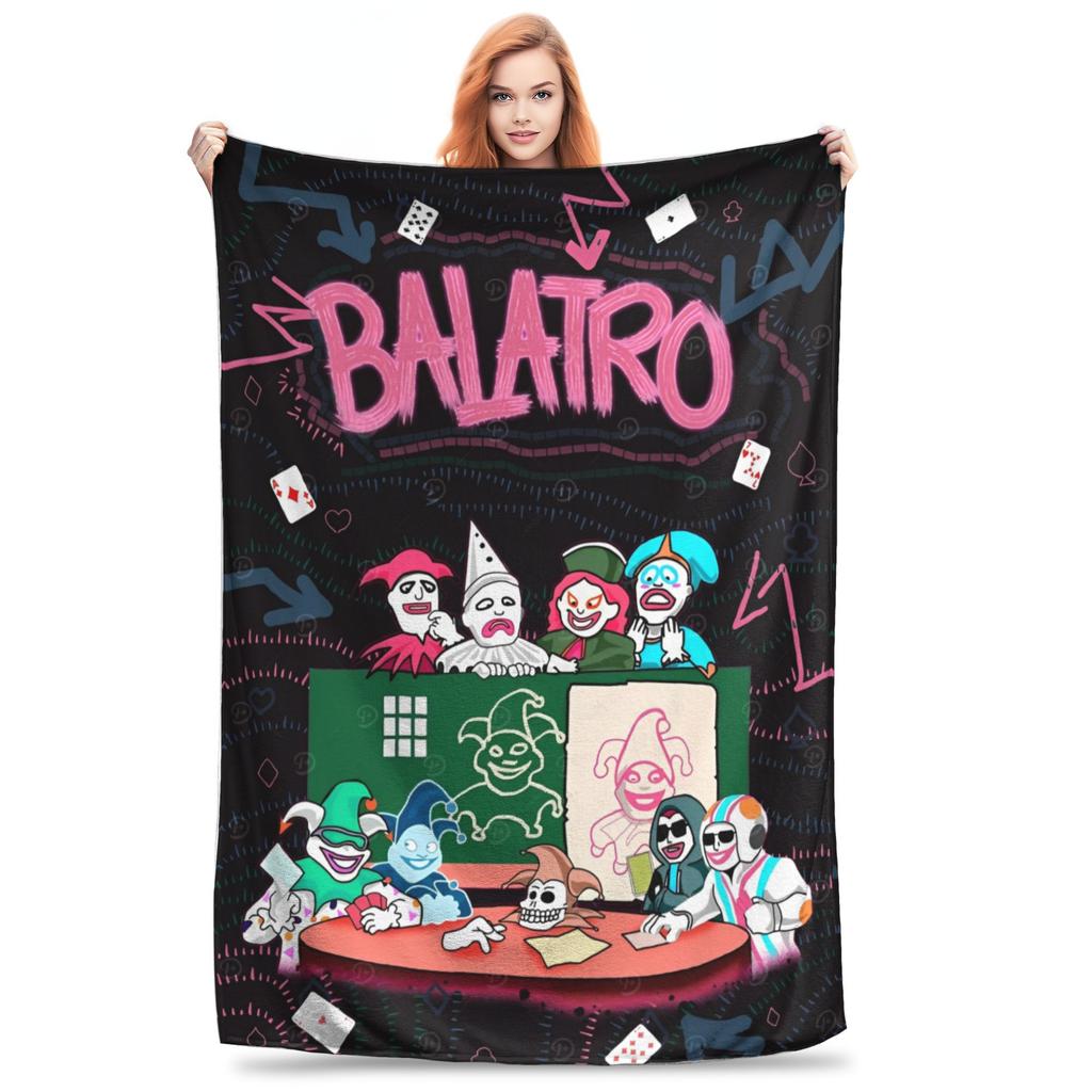Balatro Deck Blankets Flannel Novelty Warm Throw Blanket for Coverlet Spring/Autumn,