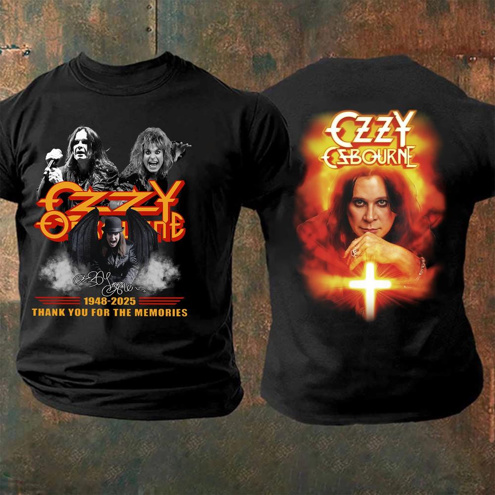 Ozzy Osbourne Shirt Ozzy Osbourne Thanks You For The Memories 19482025 Tshirt Unisex T-Shirt