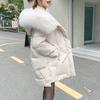 Women's Medium Length Down and Cotton Jacket  Thick Cotton Jacket Women's Korean Loose Winter Jacket