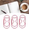 4 Box Cute Cat Paper Clip Fun Shaped Plated   Paper Clamp Book  Clips Wire Book  for File Classification