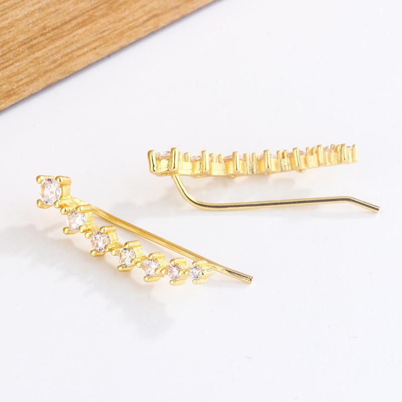 14K Gold Plated Exquisite Zircon Stud Earrings for Women Trendy Earring Party Jewelry Gifts