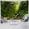 Натуральный лесной гобелен с пейзажным принтом, большой настенный гобелен, дешевый настенный гобелен в стиле хиппи, богемный настенный гобелен