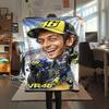 Anthony Vr46 Graffiti Helmet Blanket Sofa Blanket Camping Trip Sheet Christmas Gifts Bedroom
