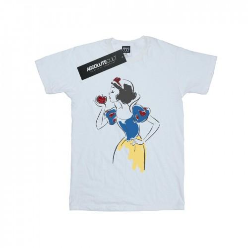 Disney Princess Womens/Ladies Snow White Apple Glitter Cotton Boyfriend T-Shirt